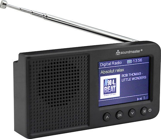 Soundmaster DAB175SW Φορητό Ραδιόφωνο Επαναφορτιζόμενο DAB+ με Bluetooth και USB Μαύρο