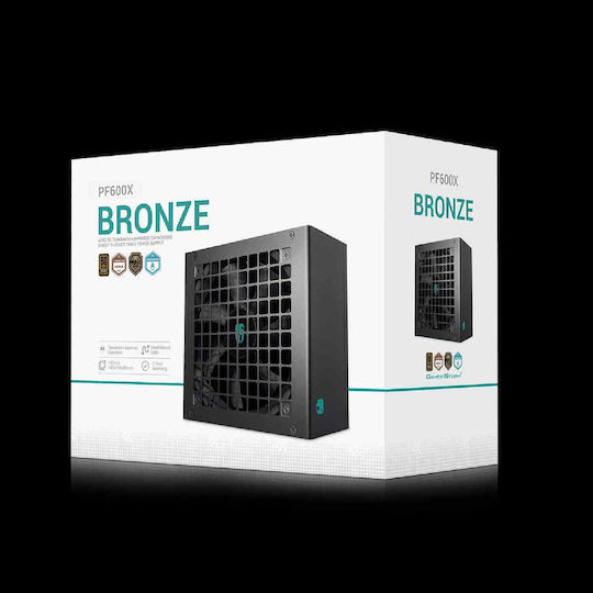 Deepcool PF600X 600W Black Computer Power Supply Full Wired 80 Plus Bronze