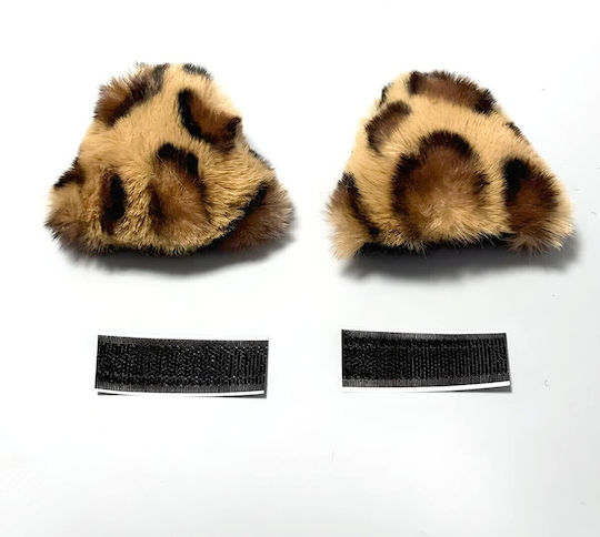 Helmet Ears Fur 2 Pcs Leopard