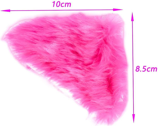Helmet Ears Fur 2 Pcs Pink