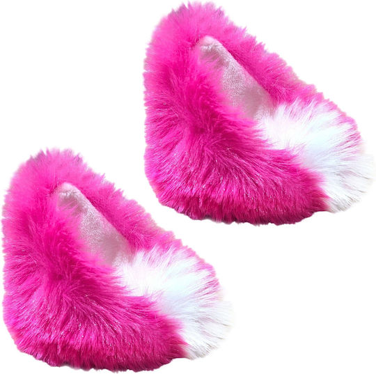 Helmet Ears Fur 2 Pcs Pink
