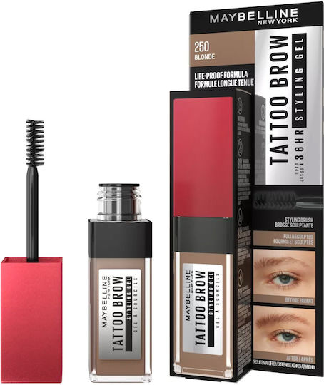 Maybelline Tattoo Brow 36H Waterproof Gel For Eyebrows 250 Blond 6ml