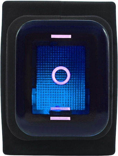 Led Switch 3-position 6-pin 12-24v Rocker Rocker Waterproof Blue