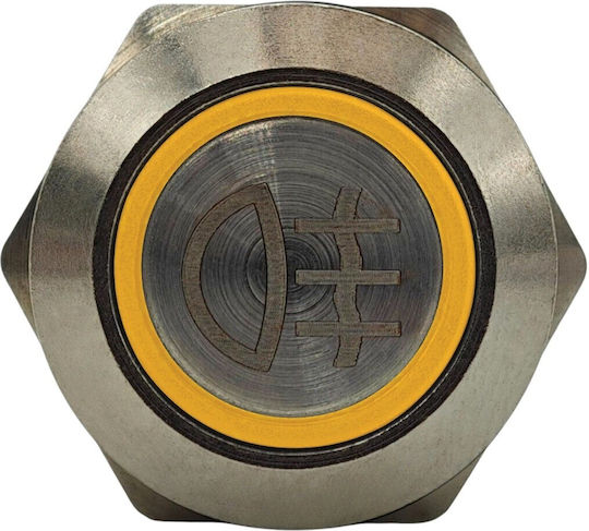 Led Fog Light Switch 12mm Chrome Momentary