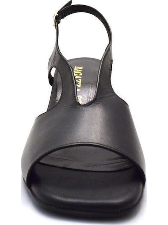 Leder Sandalen Anatomisch Schwarz