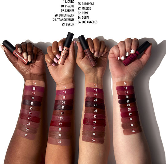 NYX Professional Makeup Soft Matte Lip Cream Long Lasting Liquid Lipstick Matte 25 Budapest 8ml