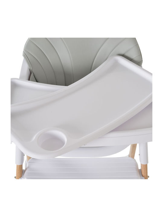 Cangaroo Almond Foldable Baby Highchair Gray