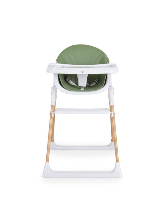 Cangaroo Almond Foldable Baby Highchair Green