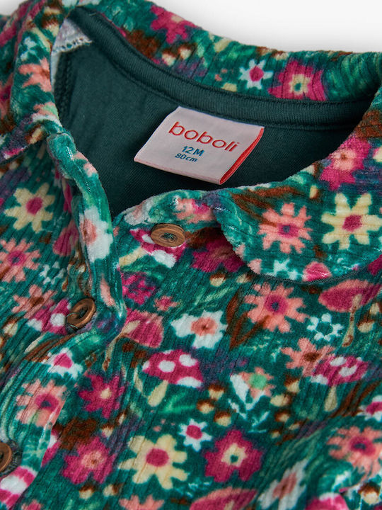 Kinderkleid Langärmelig Knitted Green