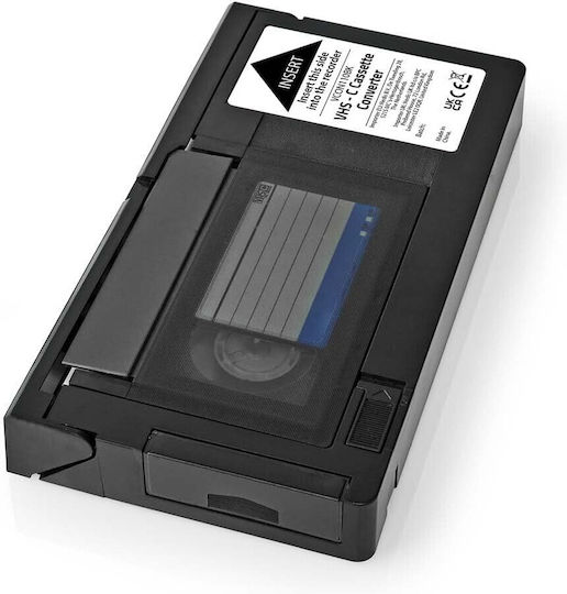 Convertor Casetă Video Vhs-c La Vhs Adaptor Plug & Play Negru
