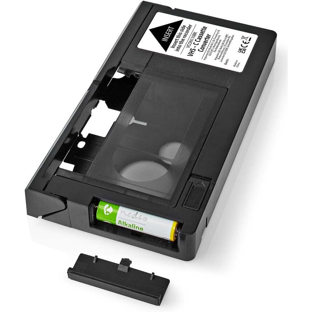 Convertor Casetă Video Vhs-c La Vhs Adaptor Plug & Play Negru