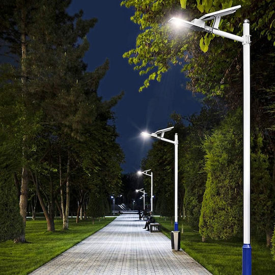 Lampa Montat pe perete Lampă Solară 60W 2050lm Alb Rece 6000K cu Senzor de Mișcare, Fotocelulă și Telecomandă IP65