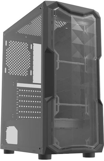 Darkflash Aquarius Gaming Midi Tower Κουτί Υπολογιστή με Πλαϊνό Παράθυρο Μαύρο