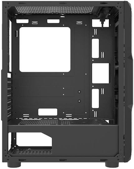 Darkflash Aquarius Gaming Midi Tower Κουτί Υπολογιστή με Πλαϊνό Παράθυρο Μαύρο