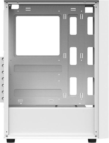 Darkflash A290 Геймърско бюро Midi Tower Компютърна кутия със страничен прозорец White