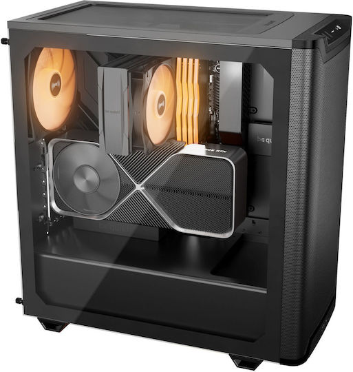 Be Quiet Pure Base 501 LX Gaming Midi Tower Κουτί Υπολογιστή με Πλαϊνό Παράθυρο και RGB Φωτισμό Μαύρο