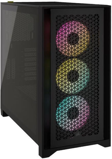 Corsair 4000D RGB Airflow Gaming Midi-Turm Computergehäuse mit Seitenfenster Schwarz
