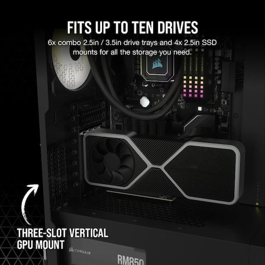 Corsair 7000D Airflow Gaming Full Tower Computer Case With Black Side Window