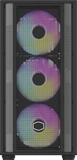 CoolerMaster MasterBox 600 Gaming Midi Tower Computer Case with Side Window and RGB Lighting Black