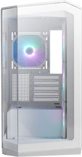 MSI MAG Pano M100R Gaming Micro Tower Κουτί Υπολογιστή με Πλαϊνό Παράθυρο Λευκό