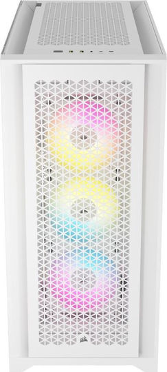 Corsair 5000D RGB Airflow Gaming Midi Tower Computer Case with Side Window White