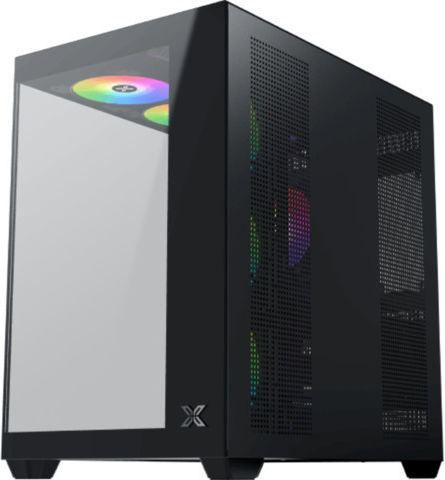 Xigmatek Aqua V AIR Геймърско бюро Midi Tower Компютърна кутия с RGB осветление Черен