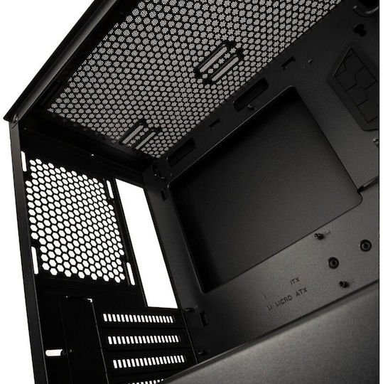 Lian Li 205M Mesh Gaming Midi-Turm Computergehäuse mit Seitenfenster Schwarz