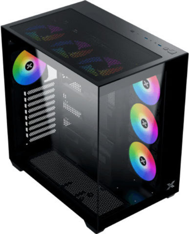 Xigmatek Aqua V AIR Геймърско бюро Midi Tower Компютърна кутия с RGB осветление Черен