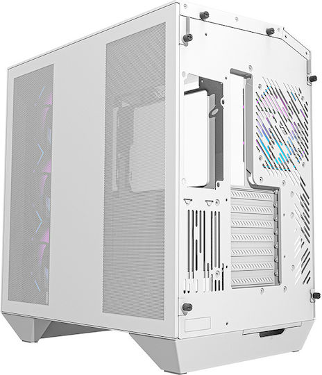 Darkflash DY470 (+fans & gpu bracket) Gaming Midi Tower Computer Case with Side Window and RGB Lighting White