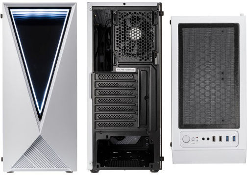 Kolink Void Gaming Midi-Turm Computergehäuse mit Seitenfenster und RGB-Beleuchtung Weiß