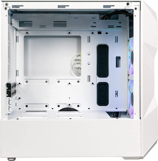 CoolerMaster TD300 MESH Gaming Mini Tower Κουτί Υπολογιστή με Πλαϊνό Παράθυρο και RGB Φωτισμό Λευκό