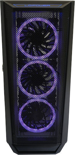 LC-Power 805BW Holo-1_X Gaming Midi-Turm Computergehäuse mit Seitenfenster Weiß