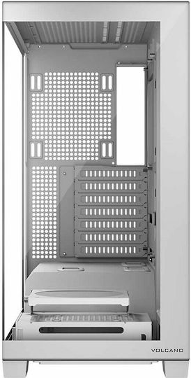 Modecom Volcano Stellar NF Gaming Midi Tower Κουτί Υπολογιστή με Πλαϊνό Παράθυρο Λευκό