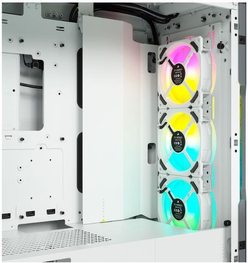 Corsair ICUE 5000T RGB Gaming Midi Tower Computer Case with Side Window White