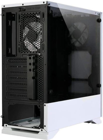 Zalman S5 Gaming Midi Tower Κουτί Υπολογιστή με Πλαϊνό Παράθυρο Λευκό