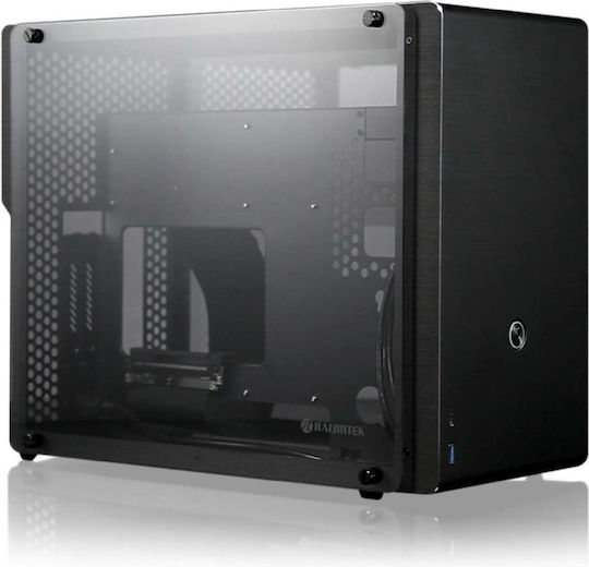 Raijintek Ophion Evo Gaming Mini Tower Κουτί Υπολογιστή με Πλαϊνό Παράθυρο Μαύρο