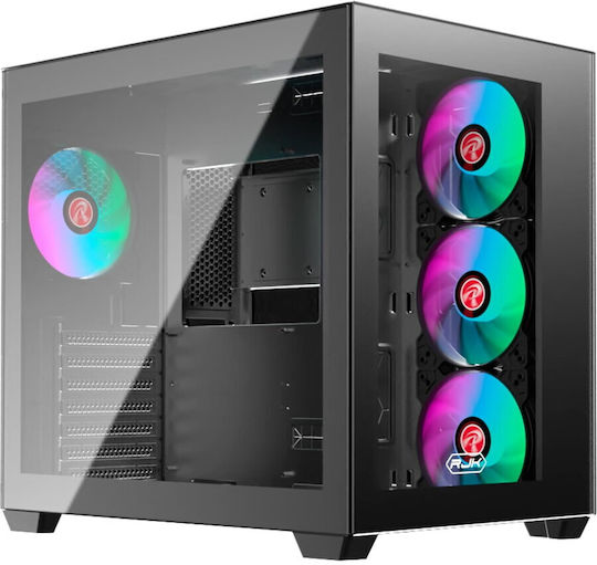 Raijintek Paean C7 Gaming Middle Tower Cutie de calculator cu iluminare RGB Negru