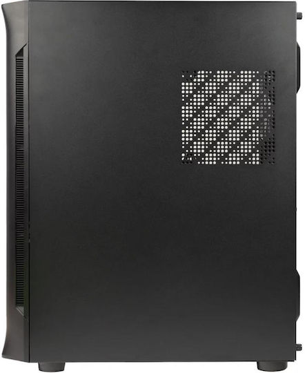 Spacer Shield Gaming Middle Tower Carcasă Calculator cu Fereastră Laterală și Iluminare RGB Negru