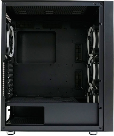 LC-Power Gaming Wanderer X Midi Tower Computer Case with Side Window and RGB Lighting Black