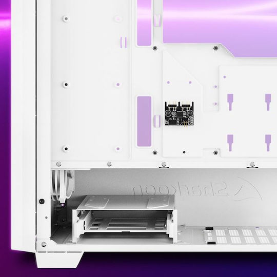 Sharkoon VS9 RGB Gaming Midi Tower Κουτί Υπολογιστή με Πλαϊνό Παράθυρο Λευκό