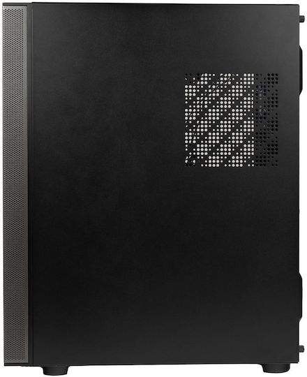 Spacer SPCS-GC-ICE-HERO Gaming Midi Tower Κουτί Υπολογιστή με Πλαϊνό Παράθυρο Μαύρο