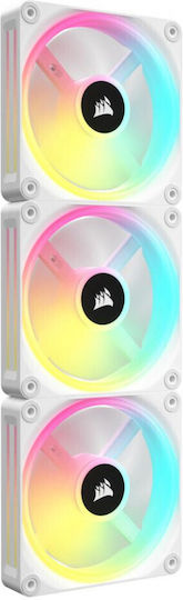 Corsair iCUE LINK QX120 Case Fan 2400rpm With RGB Lighting 3pcs White