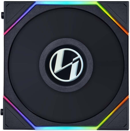 Lian Li UNI FAN TL LCD Case Fan 120mm (1900rpm / 62cfm) with RGB Lighting and 4-Pin PWM / 9-Pin Connection 3pcs