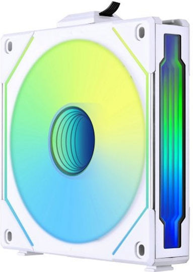 Lian Li UNI FAN SL-INF Reverse Blade Case Fan 140mm (72.7cfm) with ARGB Lighting and 4-Pin PWM Connection White