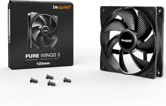 Be Quiet Pure Wings 3 Case Fan 120mm (1600rpm / 49.9cfm) Without LED Lighting And 3-Pin Connection