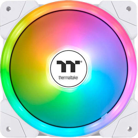 Thermaltake SWAFAN EX14 Sync White TT Premium Edition Reverse Blade Case Fan 140mm (2000rpm / 81.6cfm) με ARGB Φωτισμό και Σύνδεση 4-Pin PWM 3τμχ Λευκό