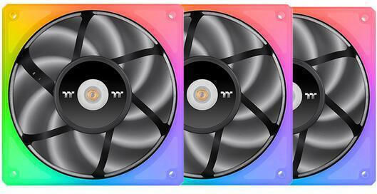 Thermaltake TOUGHFAN 12 High Static Pressure Radiator Fan Case Fans 120mm (2000rpm / 53.75cfm) with RGB Lighting and 9-Pin Connection Pack of 3