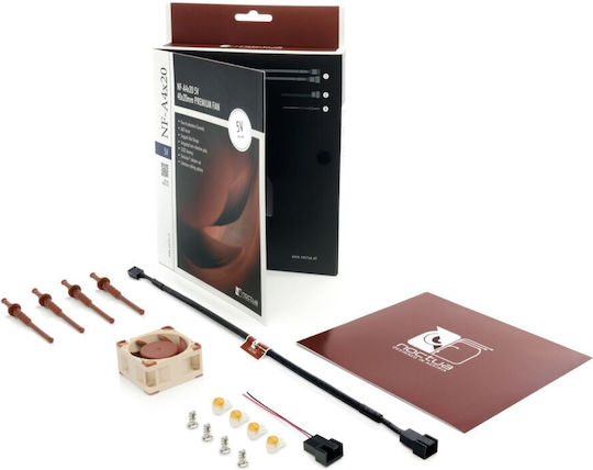 Noctua NF-A4x20 5V Gehäuselüfter 40mm (5000rpm / 5.53cfm) Ohne LEDs Beleuchtung und Verbindung 3-polig Braune