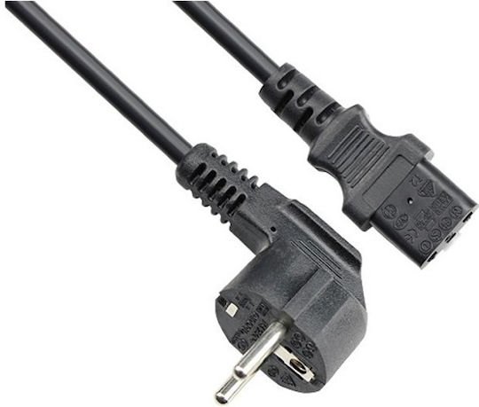 VCOM Schuko - IEC C13 Cable 3m Μαύρο