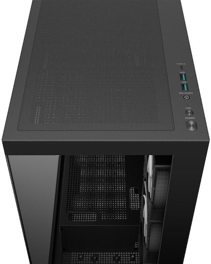Deepcool CG580 4F Gaming Midi Tower Κουτί Υπολογιστή με Πλαϊνό Παράθυρο και ARGB Φωτισμό Μαύρο